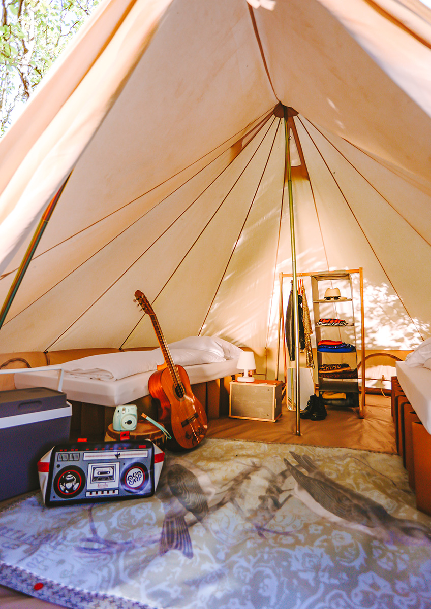 asgard bell tent interior with props